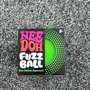 Nee Doh Fuzz Ball - Neon Green Velvet Squeeze